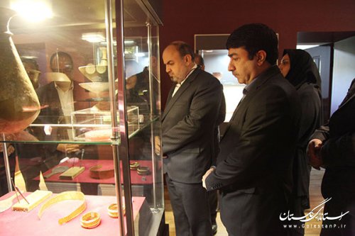 بازدید رییس بازرسی سازمان پدافند غیر عامل کشور از موزه باستان شناسی گرگان