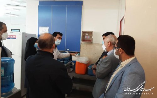 بازدید مدیر کل و کارشناسان پدافند غیرعامل استانداری از انتقال خون گلستان