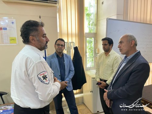 بازدید مدیرکل پدافند غیرعامل از مرکز فوریت های پزشکی استان